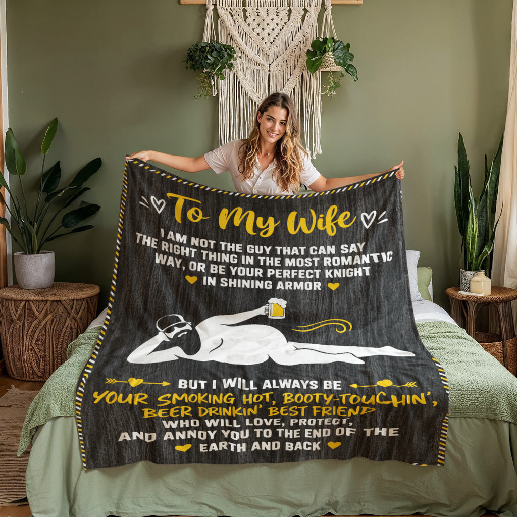 Romantic Husband Wife Throw Blanket