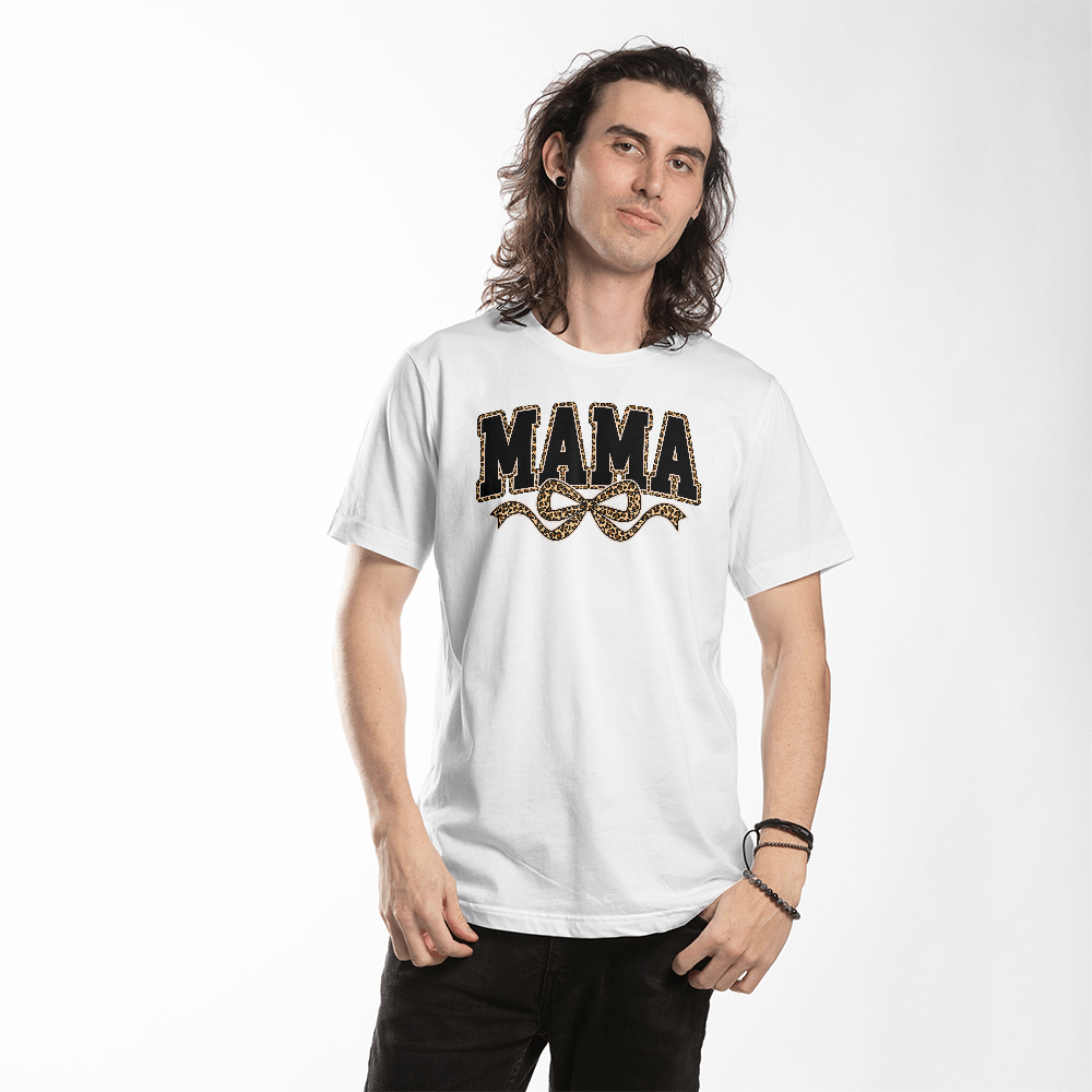 Leopard Mama Bow Graphic Shirt Gift