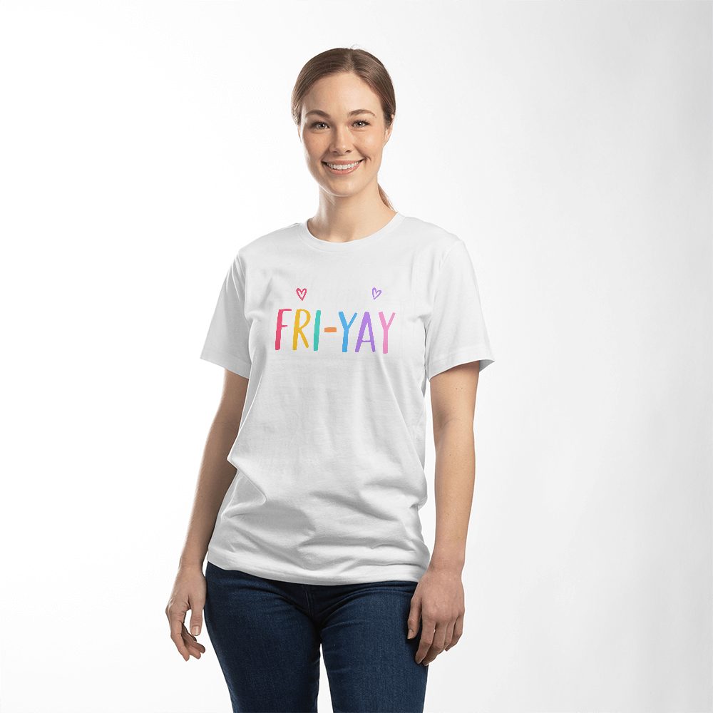 Happy Fri-Yay Colorful Graphic Tee