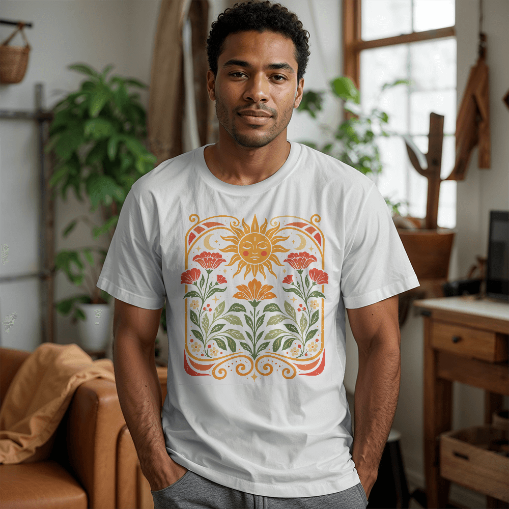 Celestial Floral Garden Graphic Tee