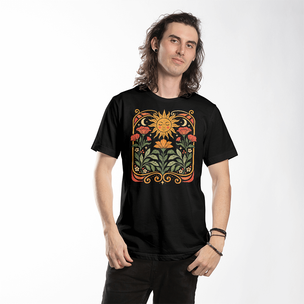 Celestial Floral Garden Graphic Tee