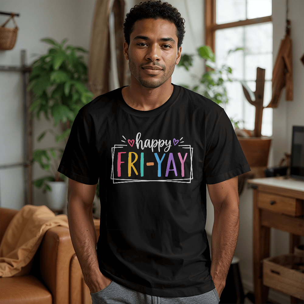 Happy Fri-Yay Colorful Graphic Tee