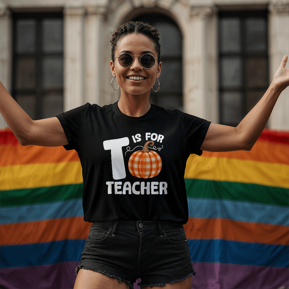Pumpkin Teacher Autumn T-Shirt