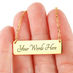 Horizontal Bar Necklace Gift