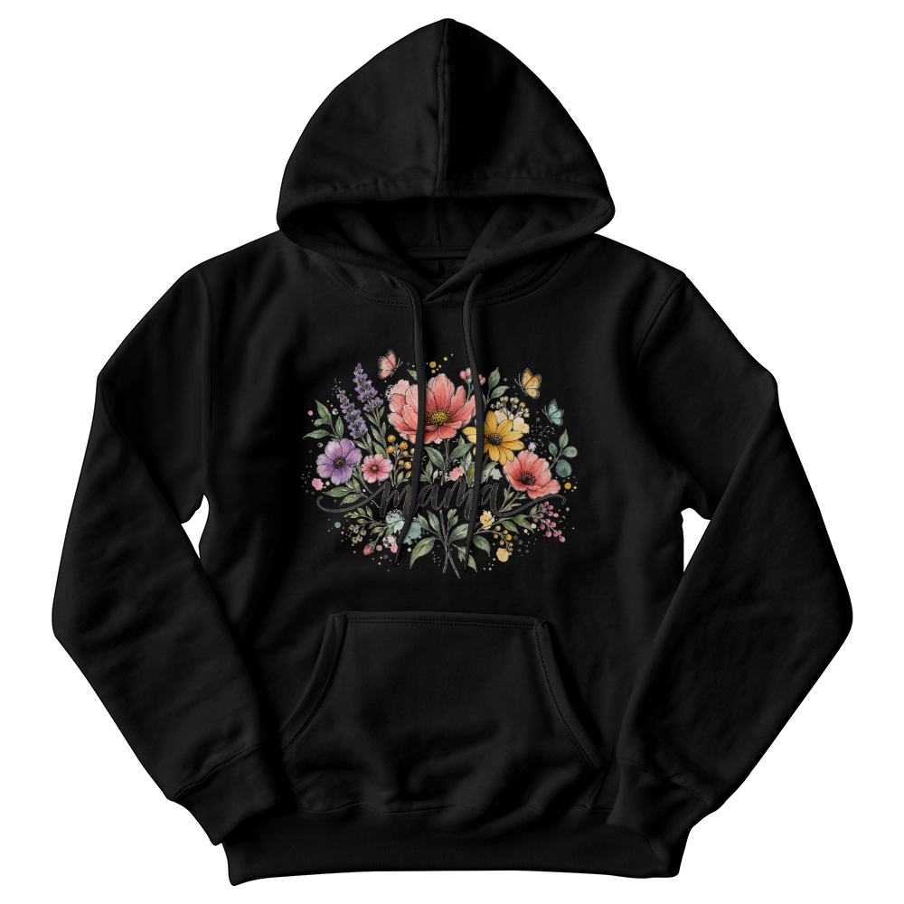 Floral Mama Hoodie, Mom Gift