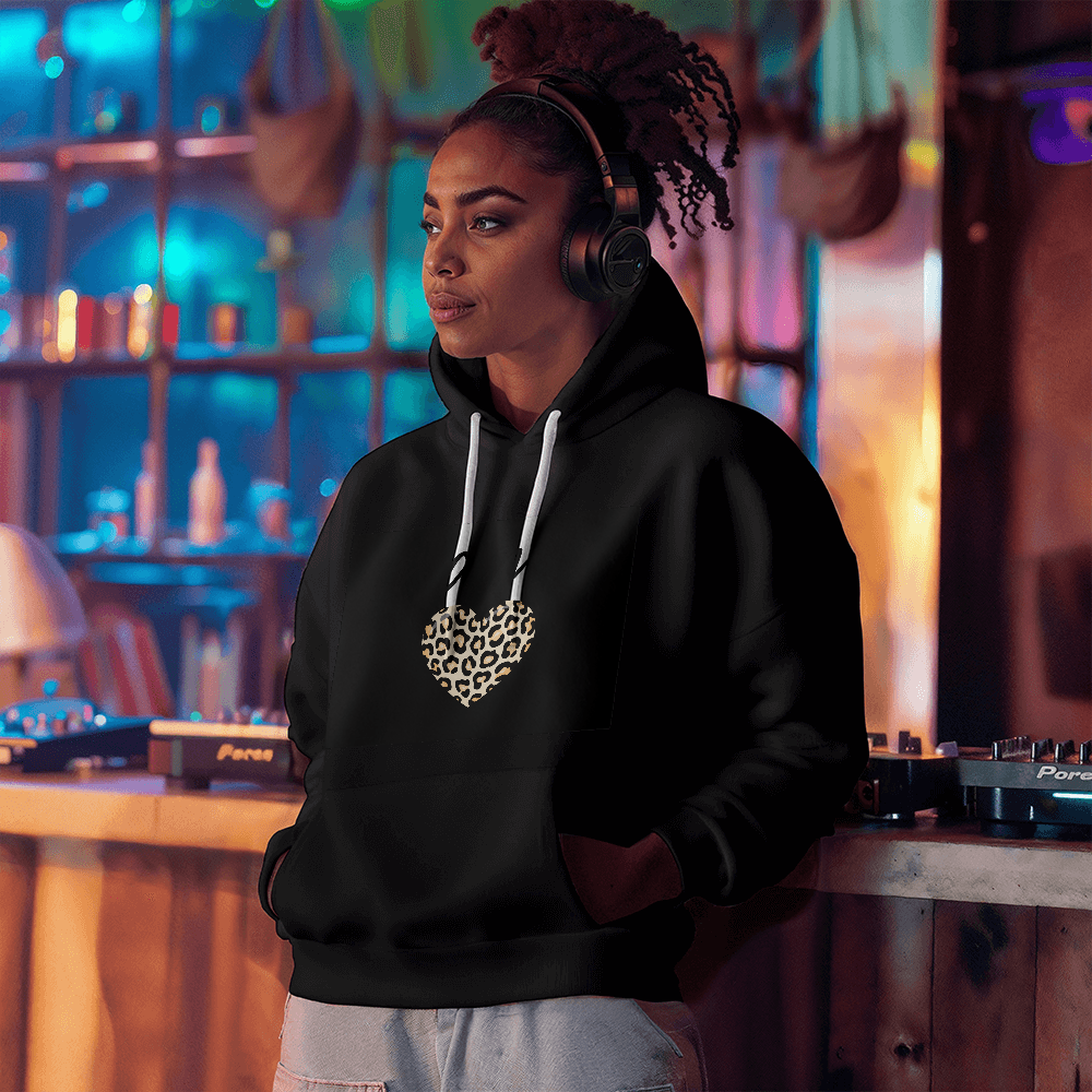 Mama Leopard Heart Mom Gift Hoodies