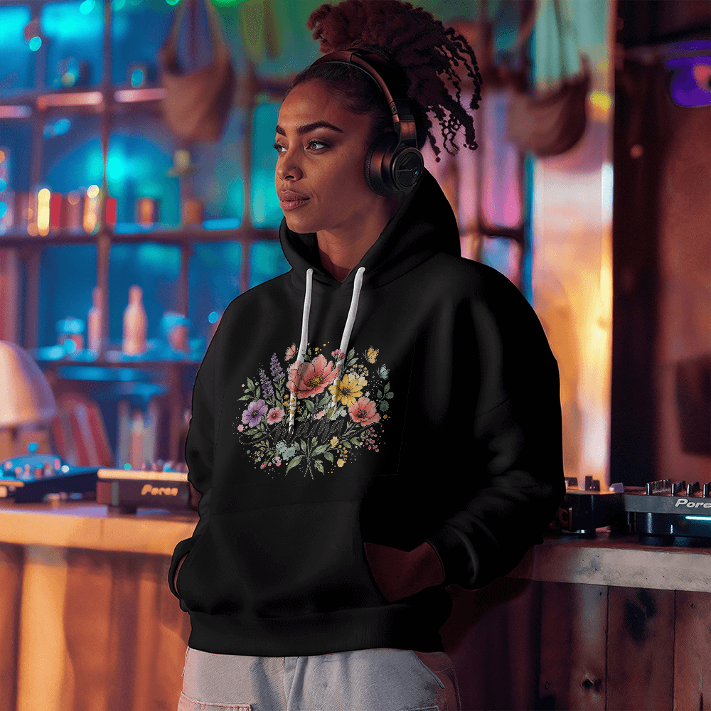 Floral Mama Hoodie, Mom Gift