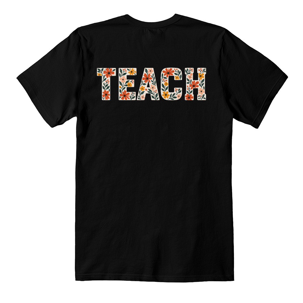 Colorful Floral Teacher Graphic Tee