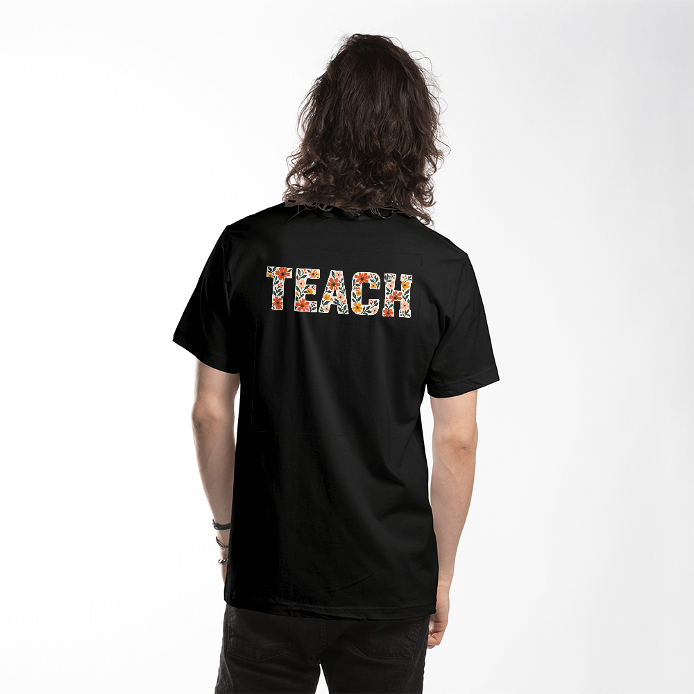 Colorful Floral Teacher Graphic Tee