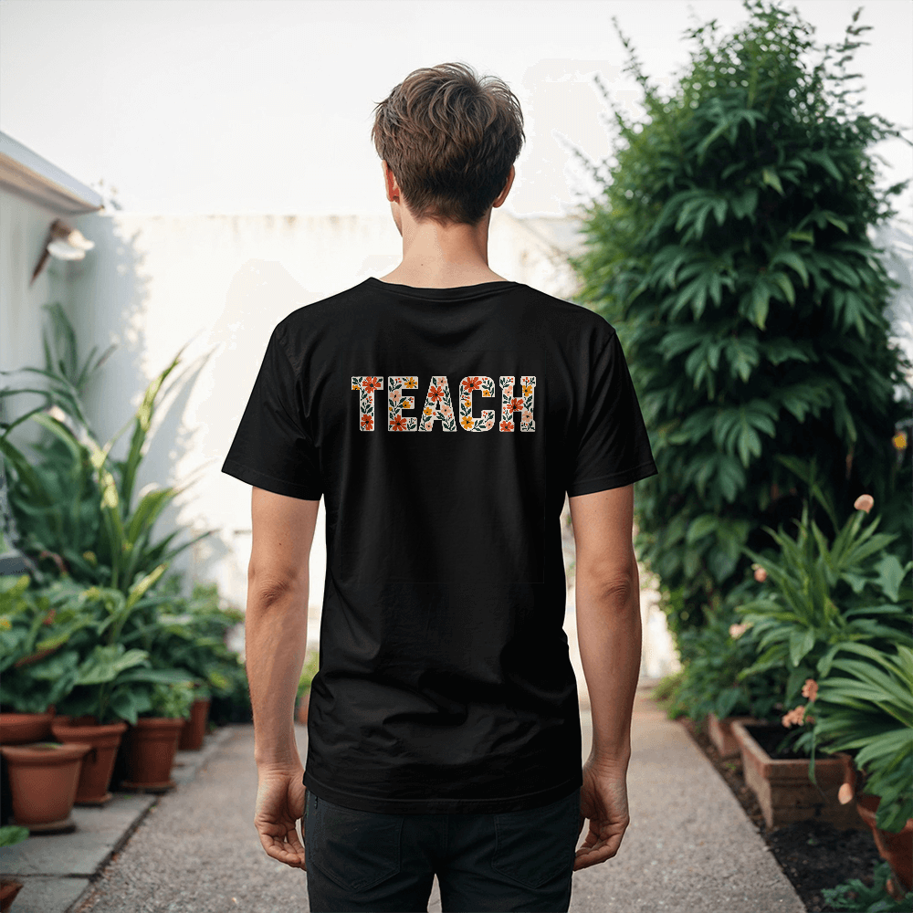 Colorful Floral Teacher Graphic Tee