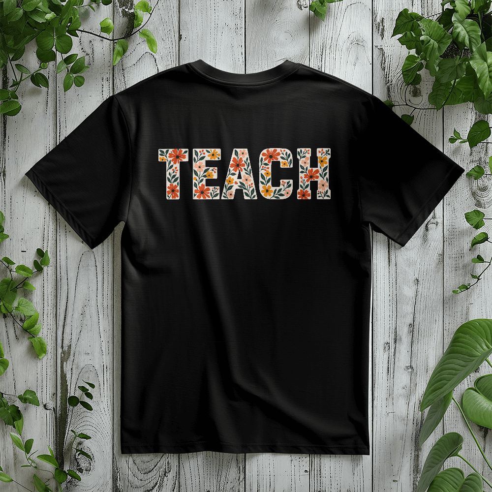 Colorful Floral Teacher Graphic Tee
