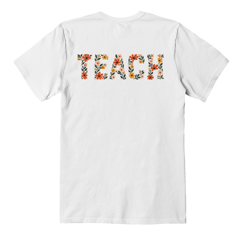 Colorful Floral Teacher Graphic Tee