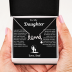Dad to Daughter Love Necklace Gifts