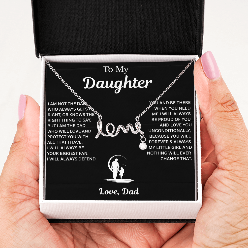 Dad to Daughter Love Necklace Gifts