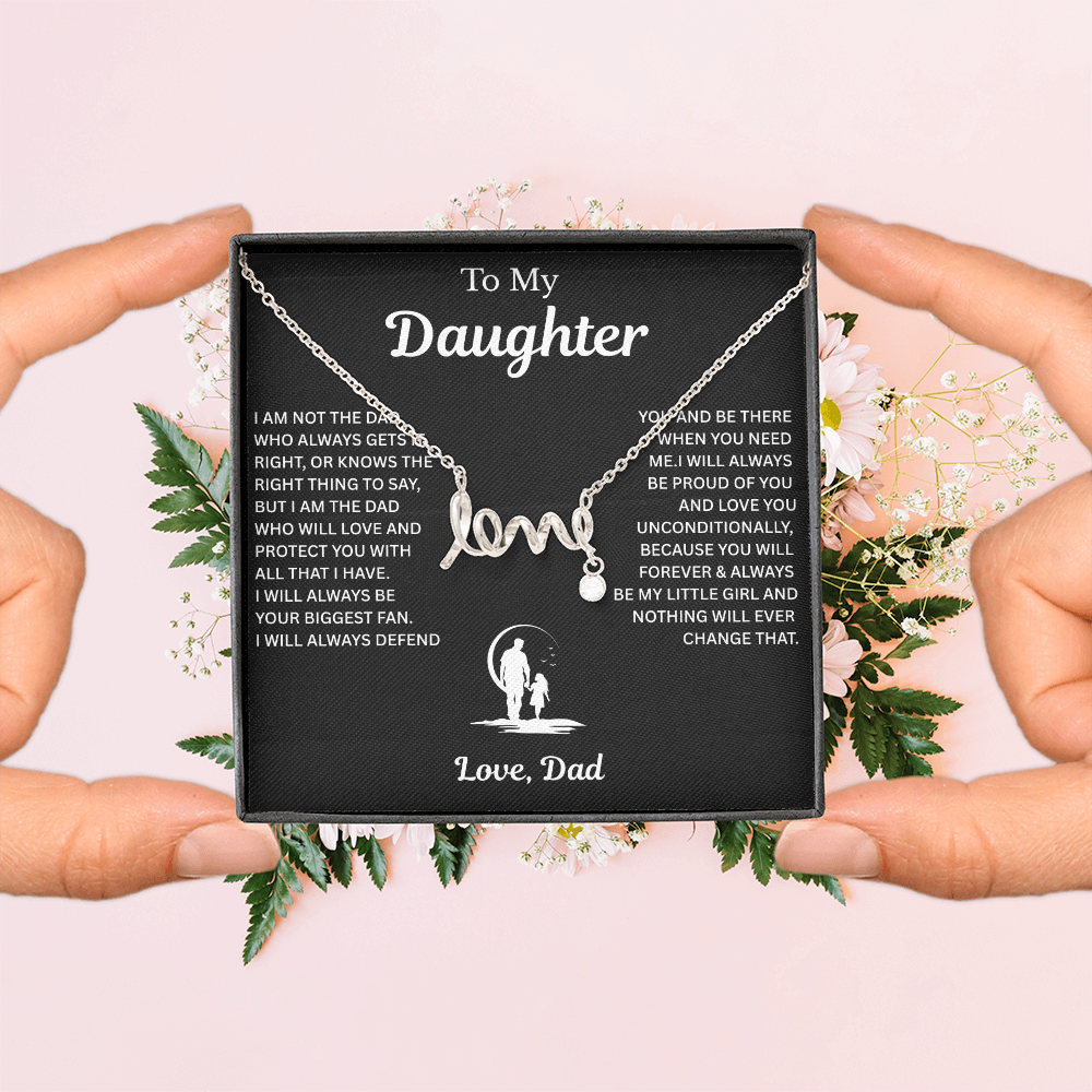 Dad to Daughter Love Necklace Gifts