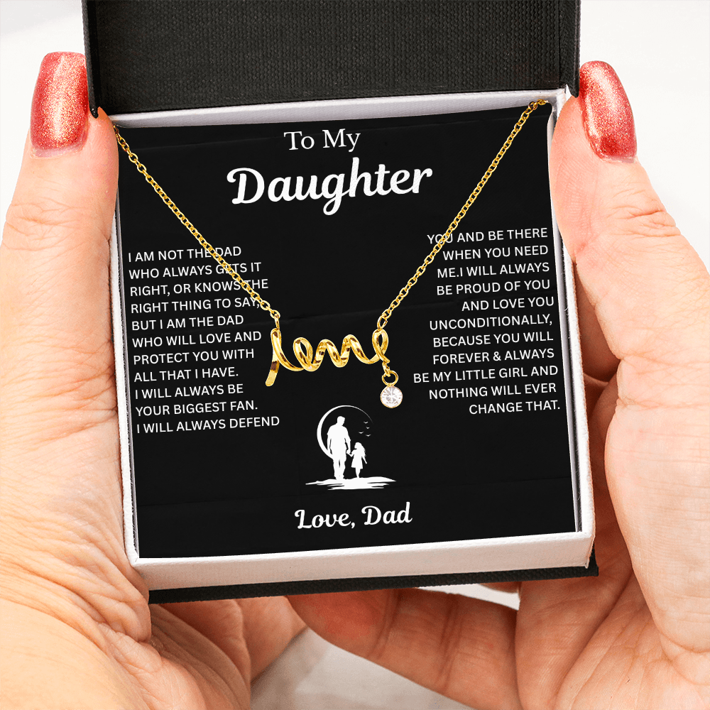 Dad to Daughter Love Necklace Gifts