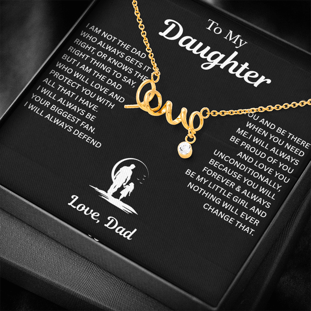 Dad to Daughter Love Necklace Gifts