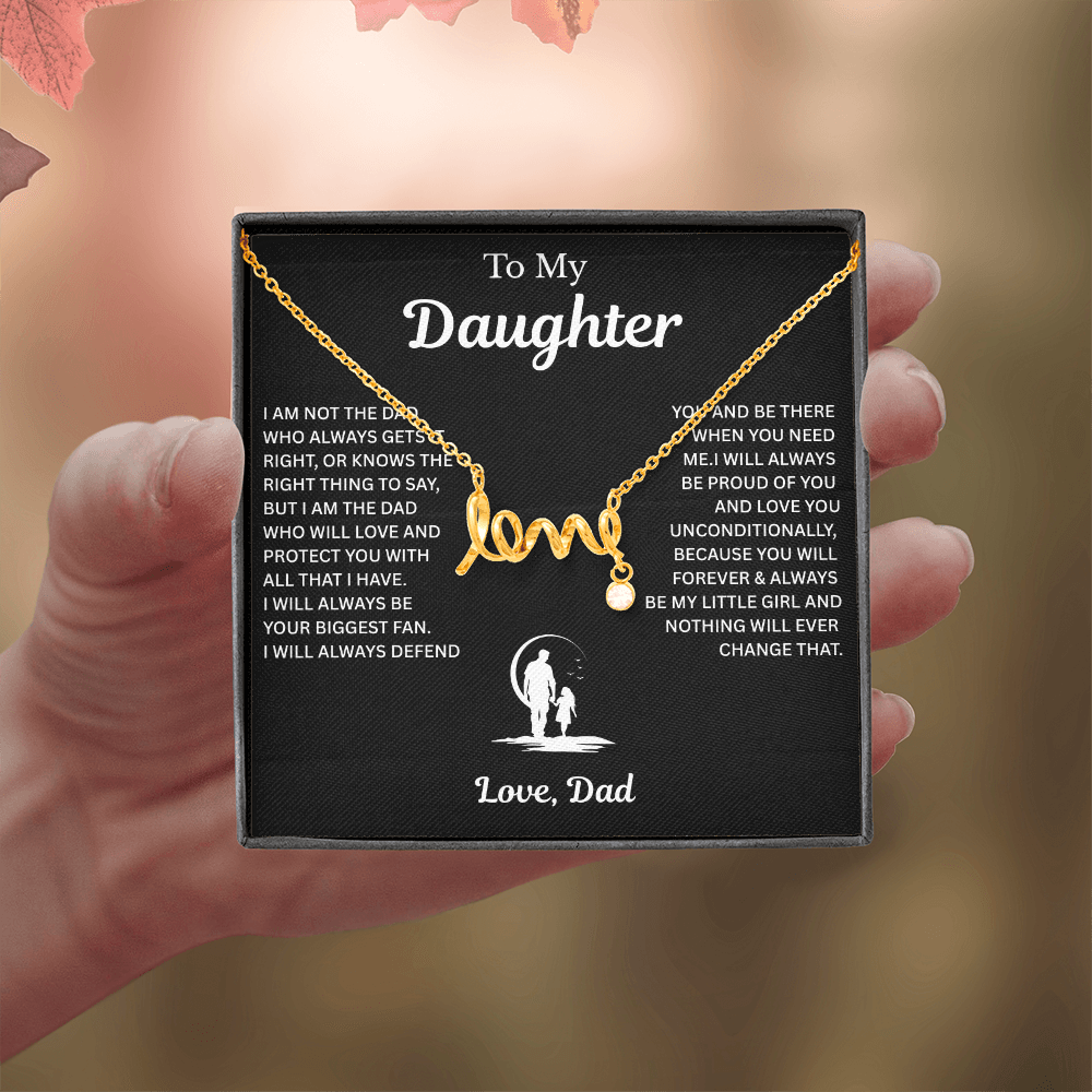 Dad to Daughter Love Necklace Gifts