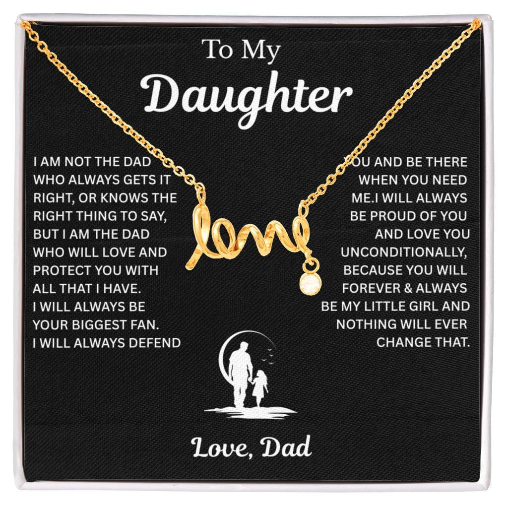 Dad to Daughter Love Necklace Gifts
