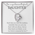 Daughter Heart Linked Necklace Gift