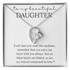 Daughter Heart Linked Necklace Gift