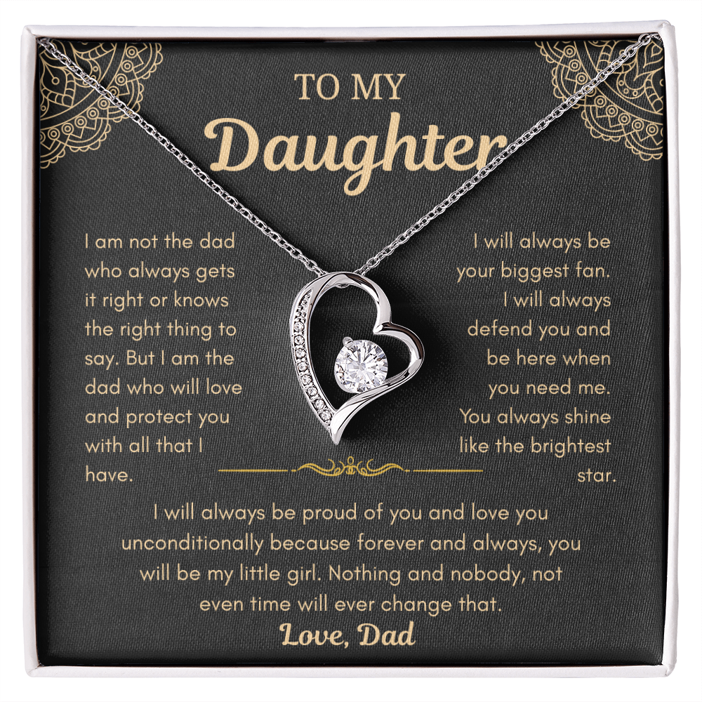 Dad To Daughter Love Necklace Gifts
