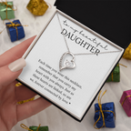 Daughter Heart Linked Necklace Gift