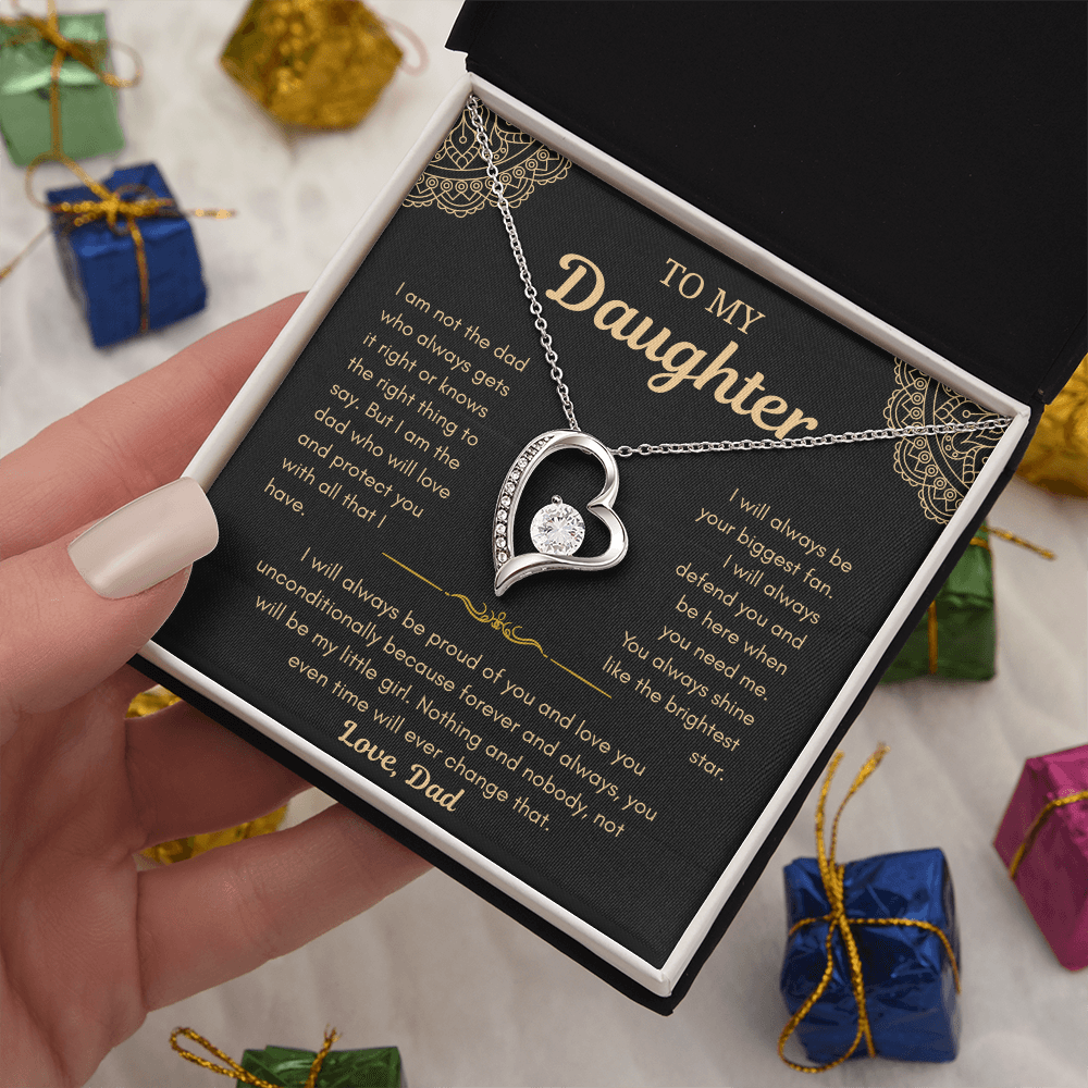 Dad To Daughter Love Necklace Gifts