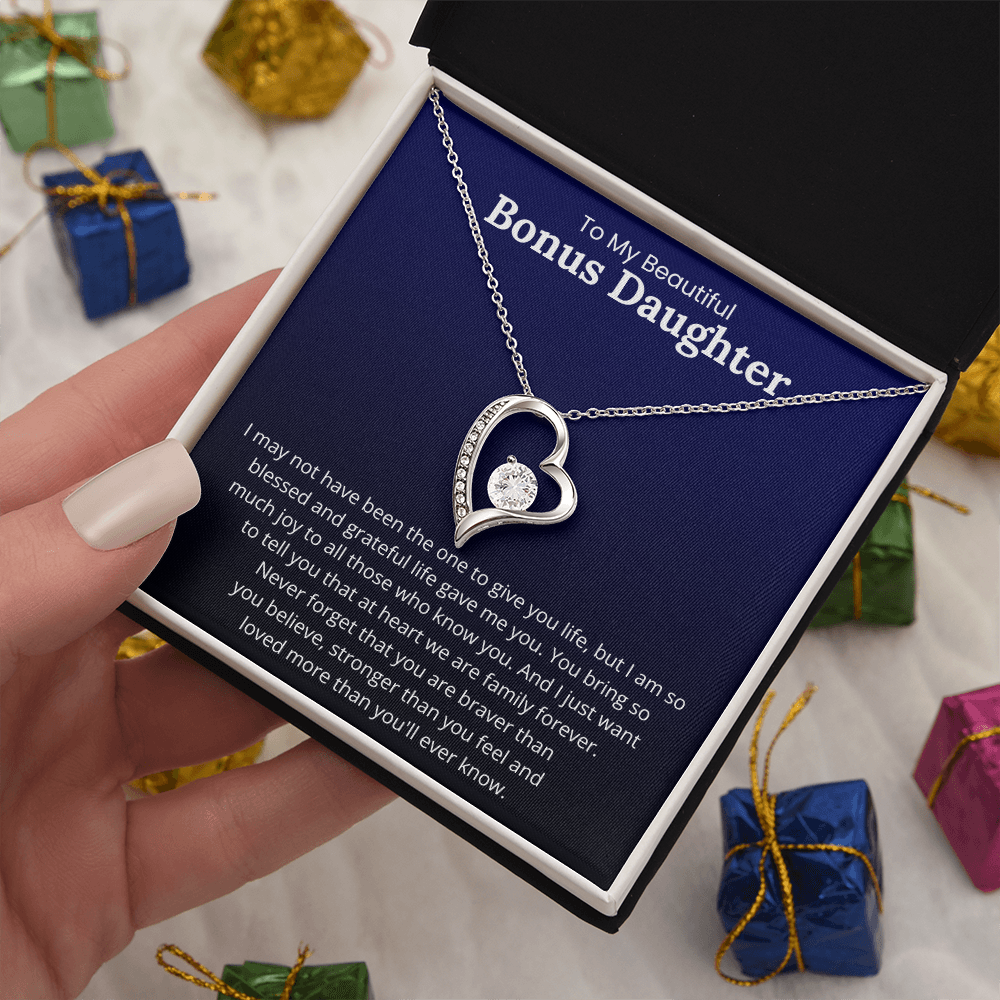 Bonus Daughter Necklace Loving Gift