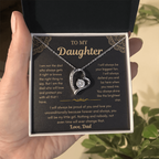 Dad To Daughter Love Necklace Gifts