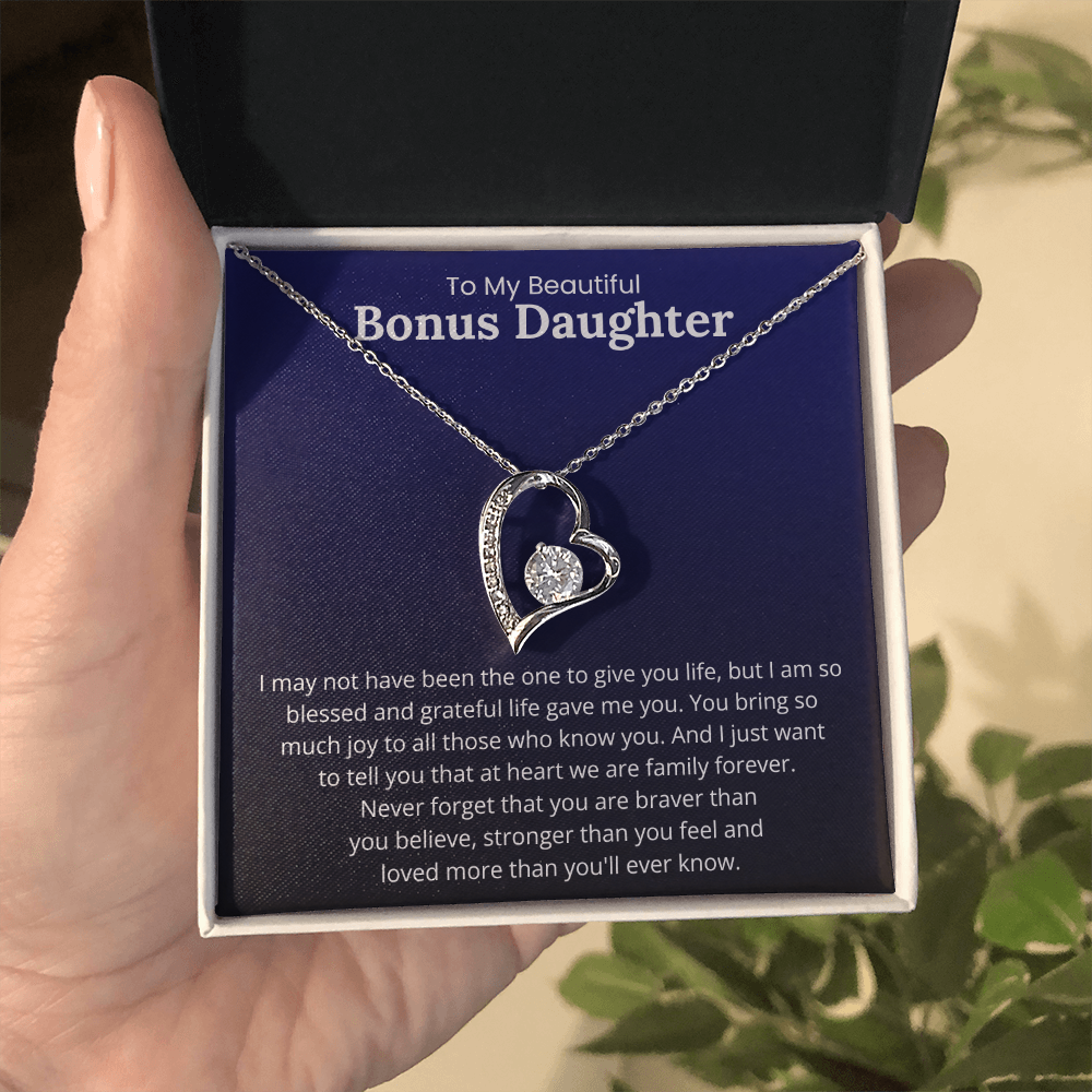 Bonus Daughter Necklace Loving Gift