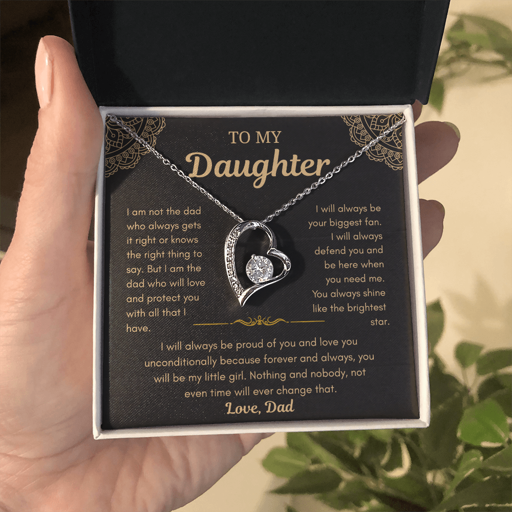 Dad To Daughter Love Necklace Gifts