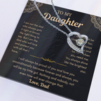 Dad To Daughter Love Necklace Gifts