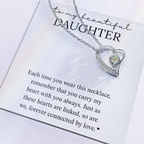 Daughter Heart Linked Necklace Gift