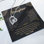 Dad To Daughter Love Necklace Gifts