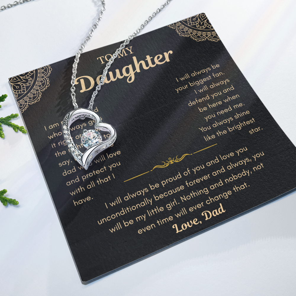 Dad To Daughter Love Necklace Gifts