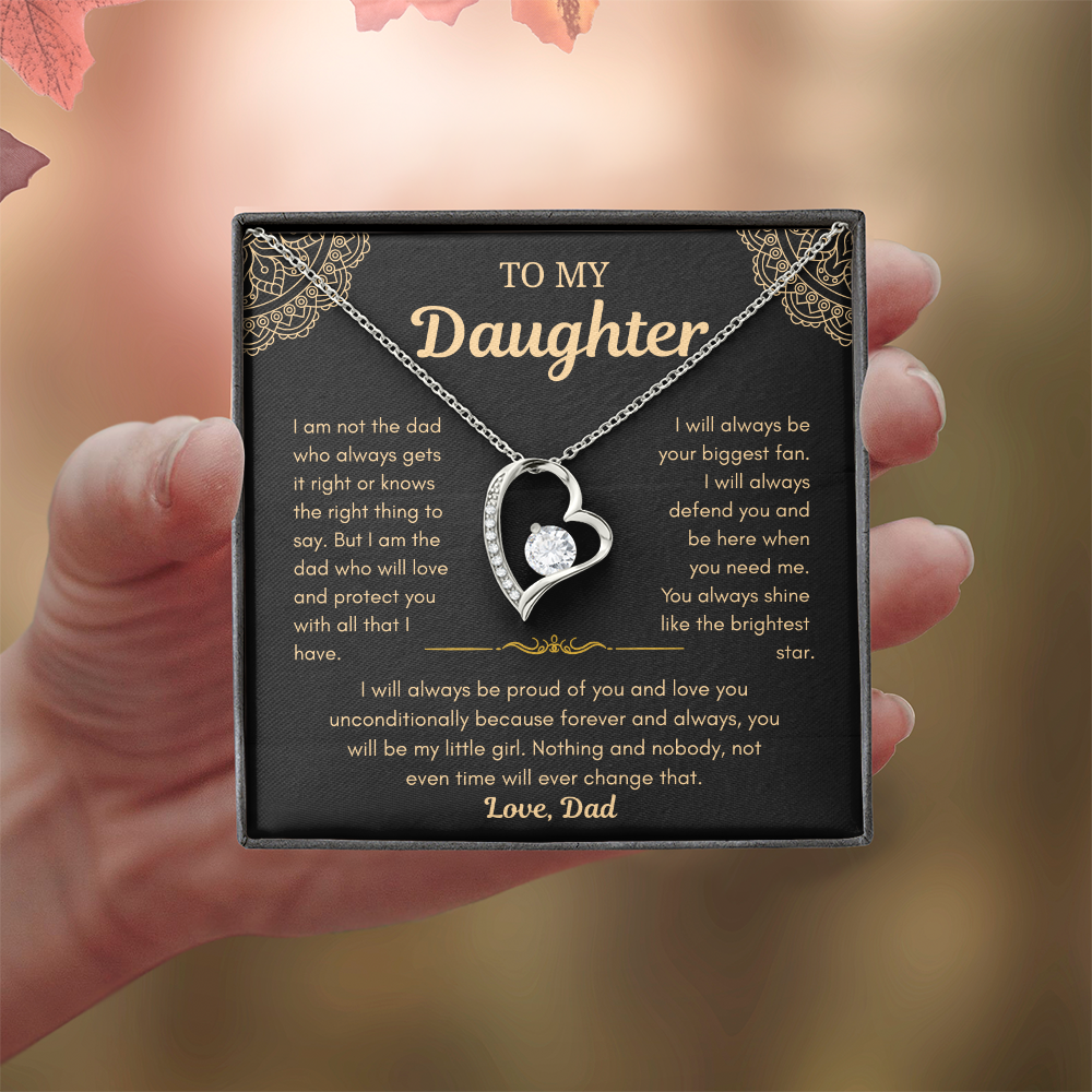 Dad To Daughter Love Necklace Gifts