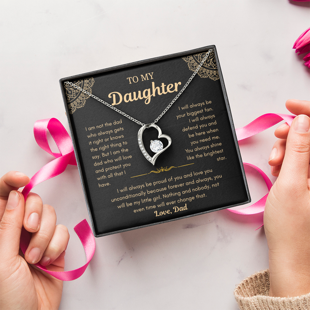 Dad To Daughter Love Necklace Gifts