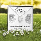 Mother Son Heart Necklace Gift for Mom