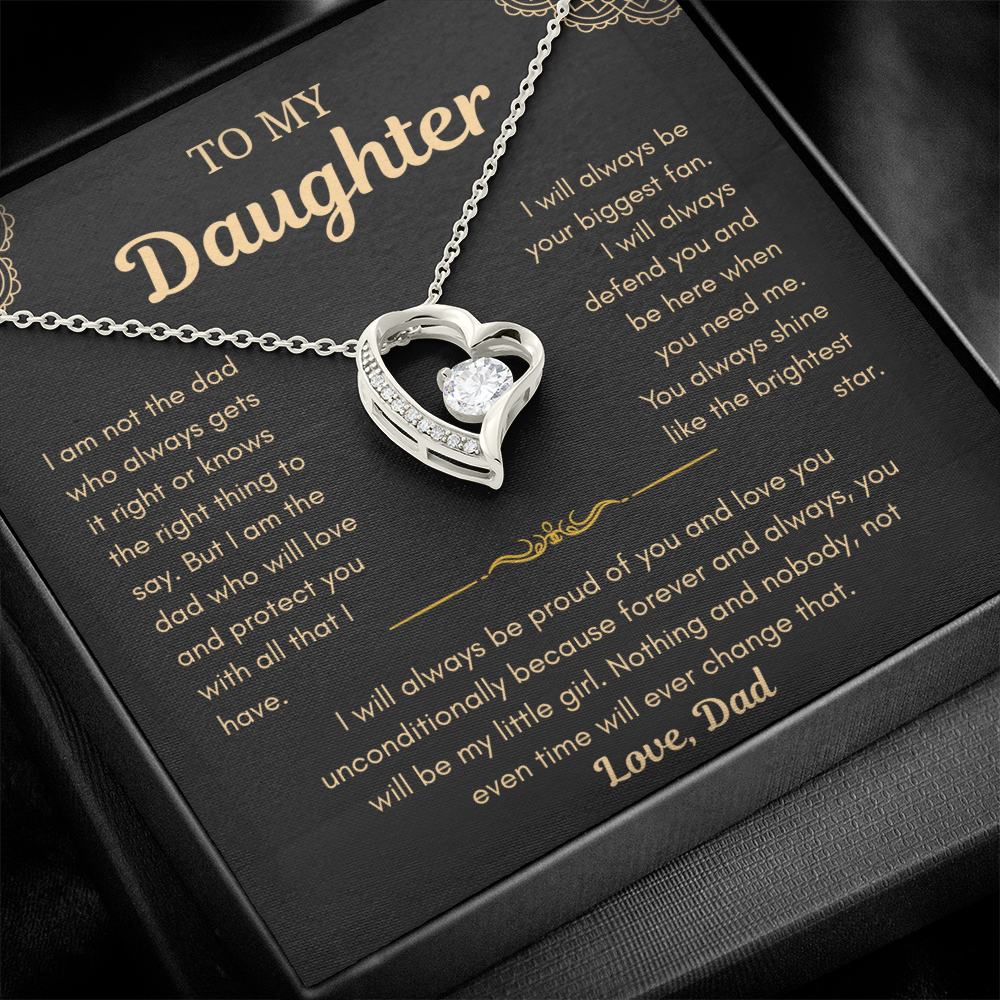 Dad To Daughter Love Necklace Gifts