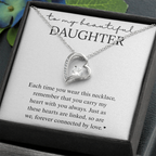 Daughter Heart Linked Necklace Gift