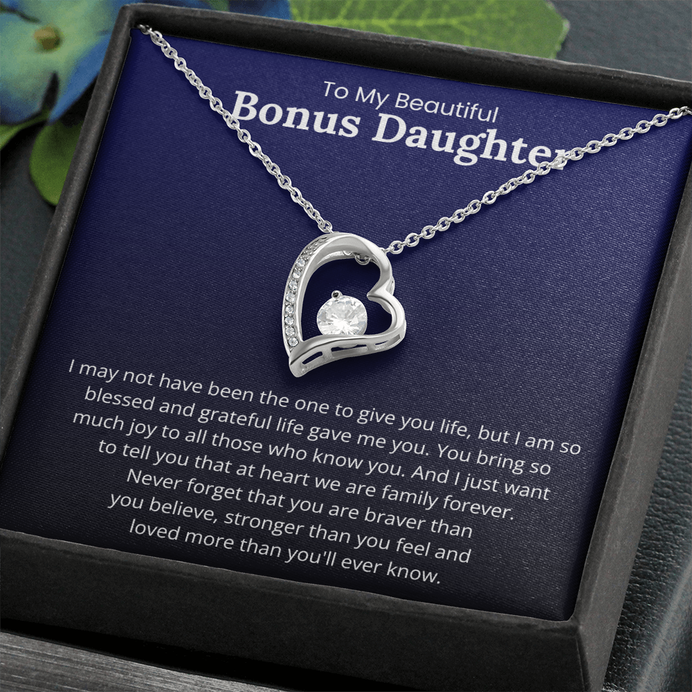 Bonus Daughter Necklace Loving Gift