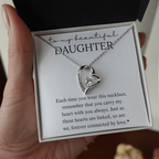 Daughter Heart Linked Necklace Gift