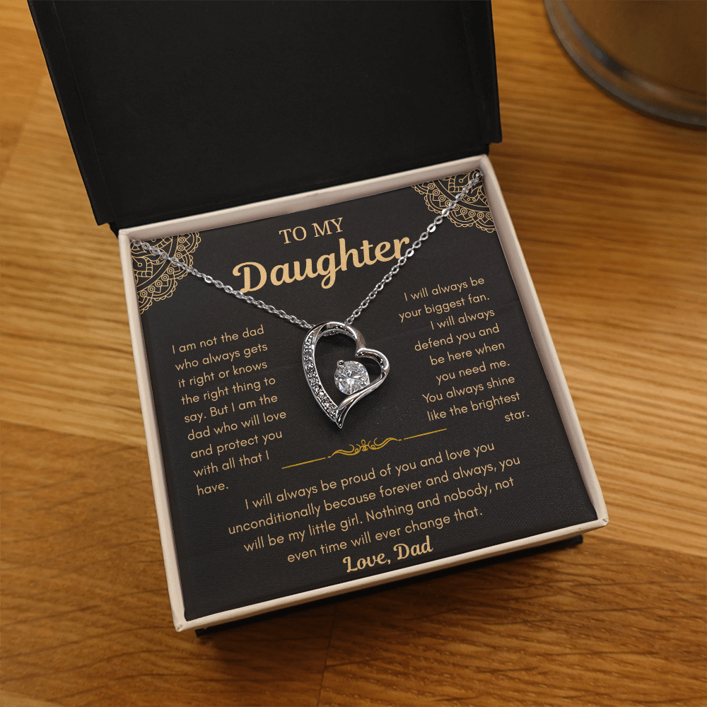 Dad To Daughter Love Necklace Gifts