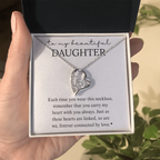 Daughter Heart Linked Necklace Gift