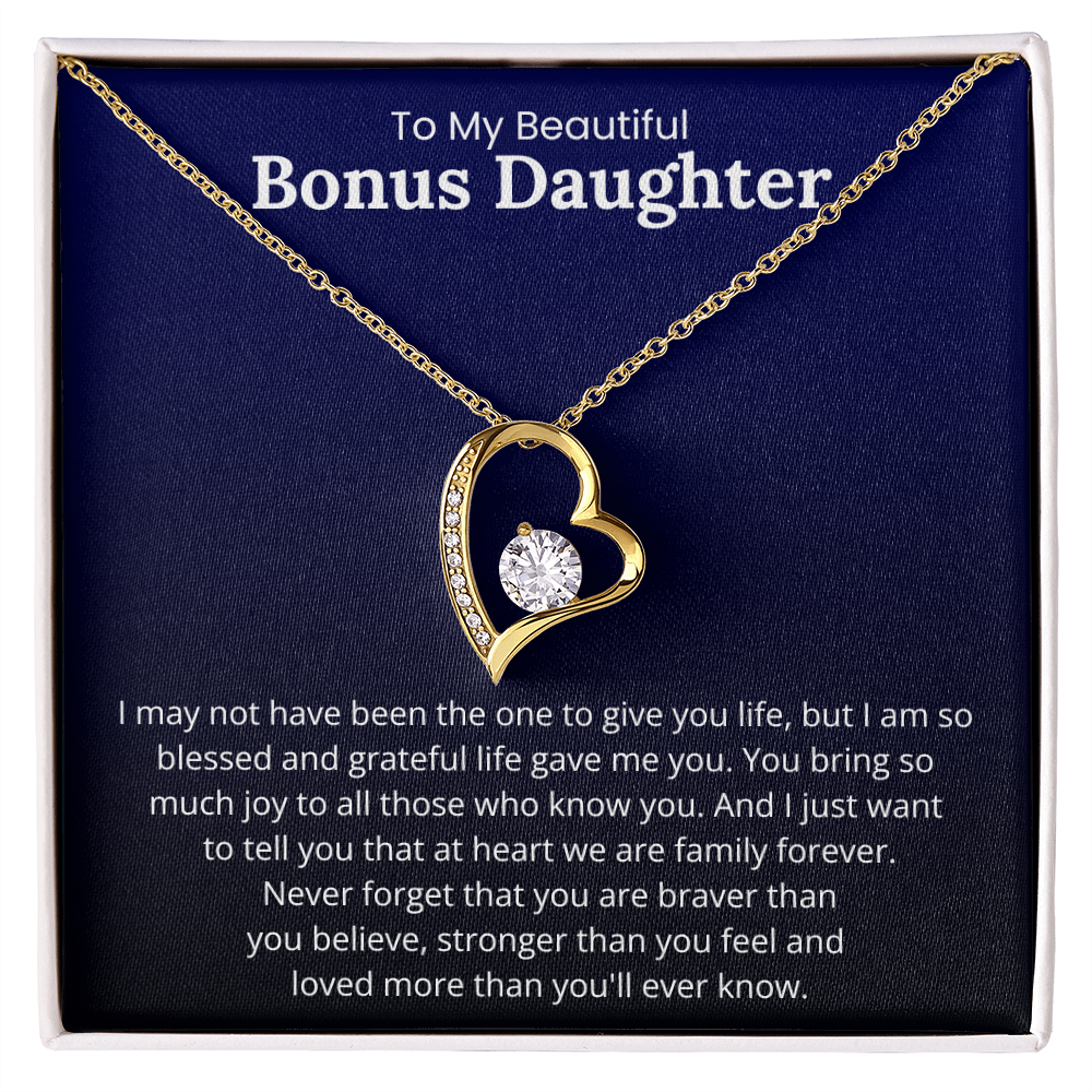 Bonus Daughter Necklace Loving Gift