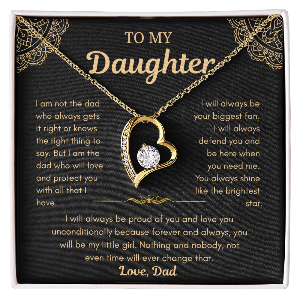 Dad To Daughter Love Necklace Gifts