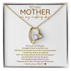 Wedding Day Heart Necklace Gift Mom