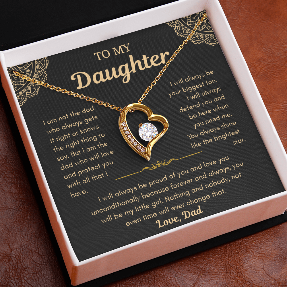 Dad To Daughter Love Necklace Gifts