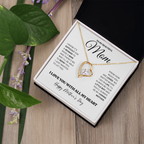 Mother Son Heart Necklace Gift for Mom